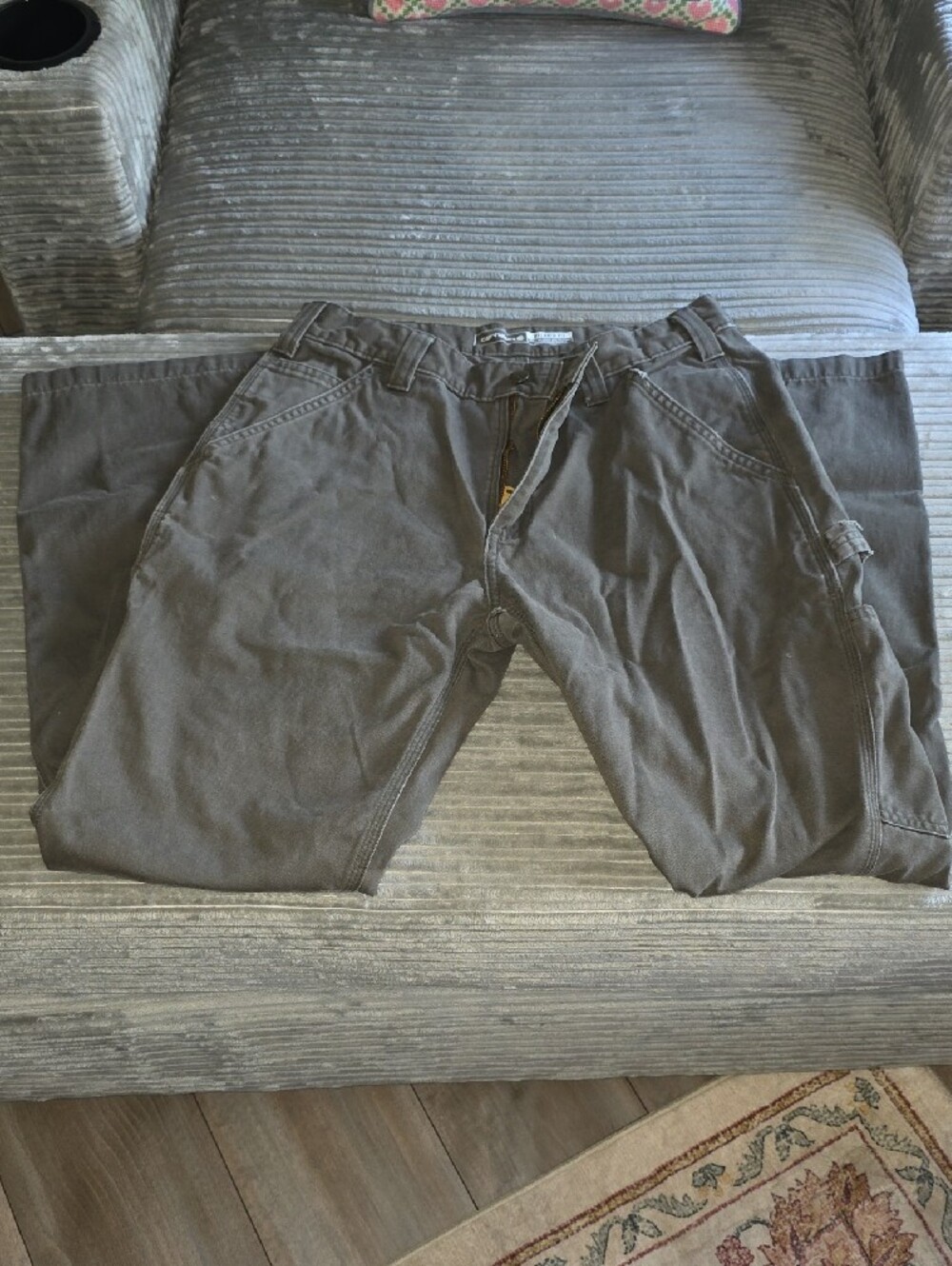Carhartt Men's Cargo Pants Green Brown Workwear - Picture 3 of 8